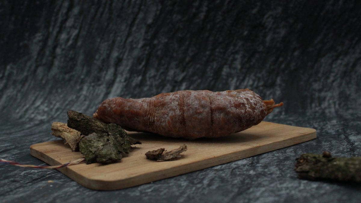 Saucisson pur porc - Fumé au bois de hêtre - 200gr