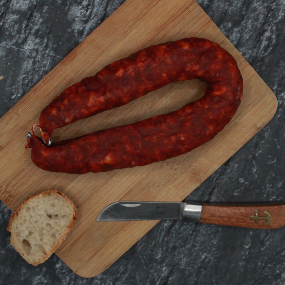 Chorizo VPF Extra - vue du haut - 200gr