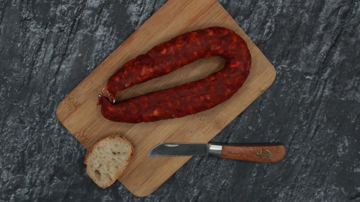 Chorizo VPF Extra - vue du haut - 200gr