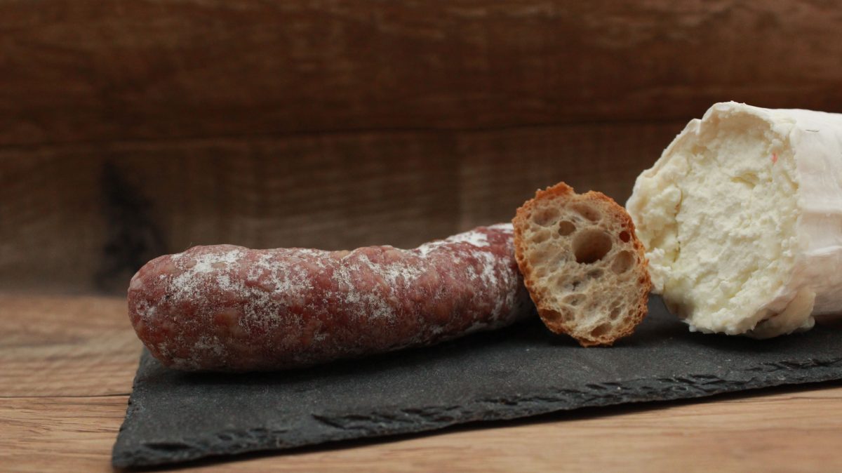 Saucisson pur porc - au Chèvre - 150gr