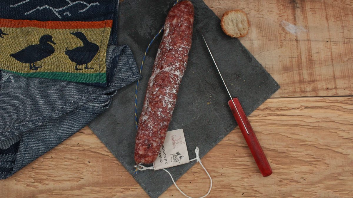 Saucisson - Canard - 150gr - vue du haut