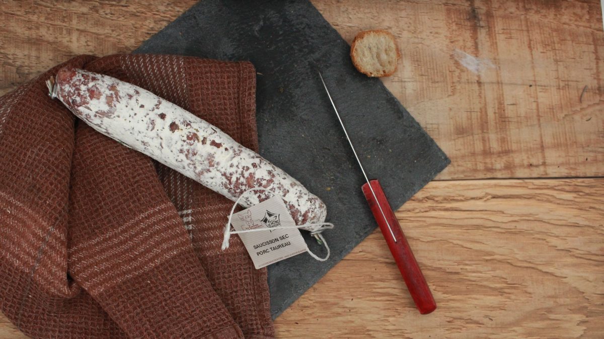 Saucisson - Taureau - 150gr - vue du haut