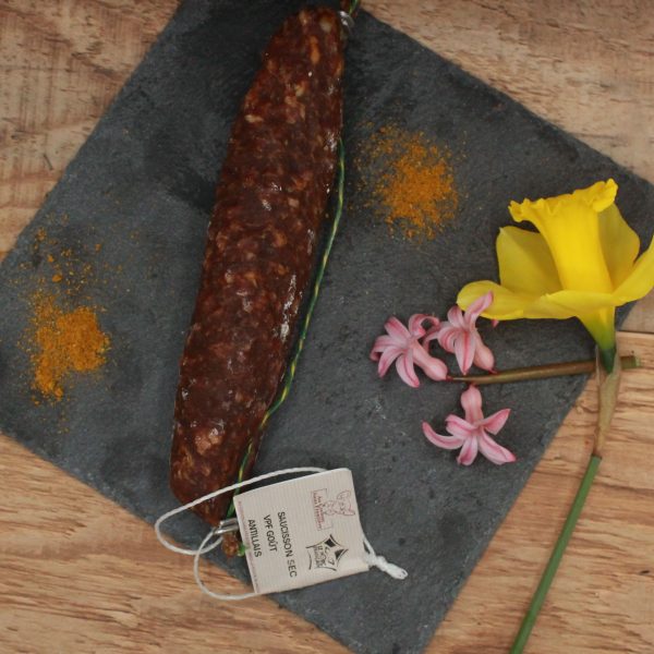 Saucisson pur porc - Antillais - 150gr - vue du haut