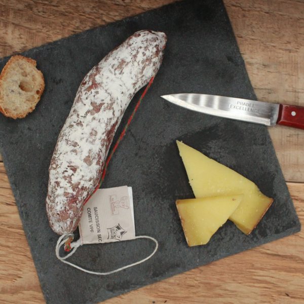 Saucisson pur porc - au Comté - 150gr - vue du haut