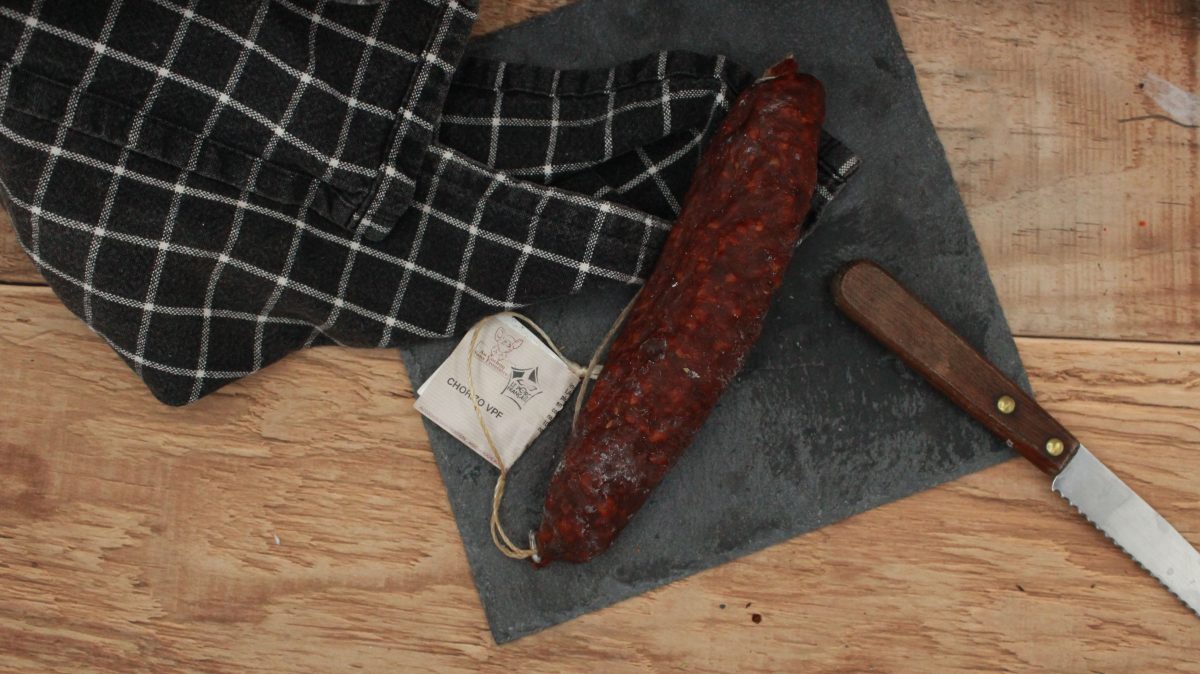 Chorizo pur porc - 150gr - vue du haut