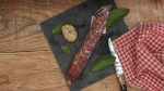 Saucisson pur porc - Basilic - 150gr - vue du haut
